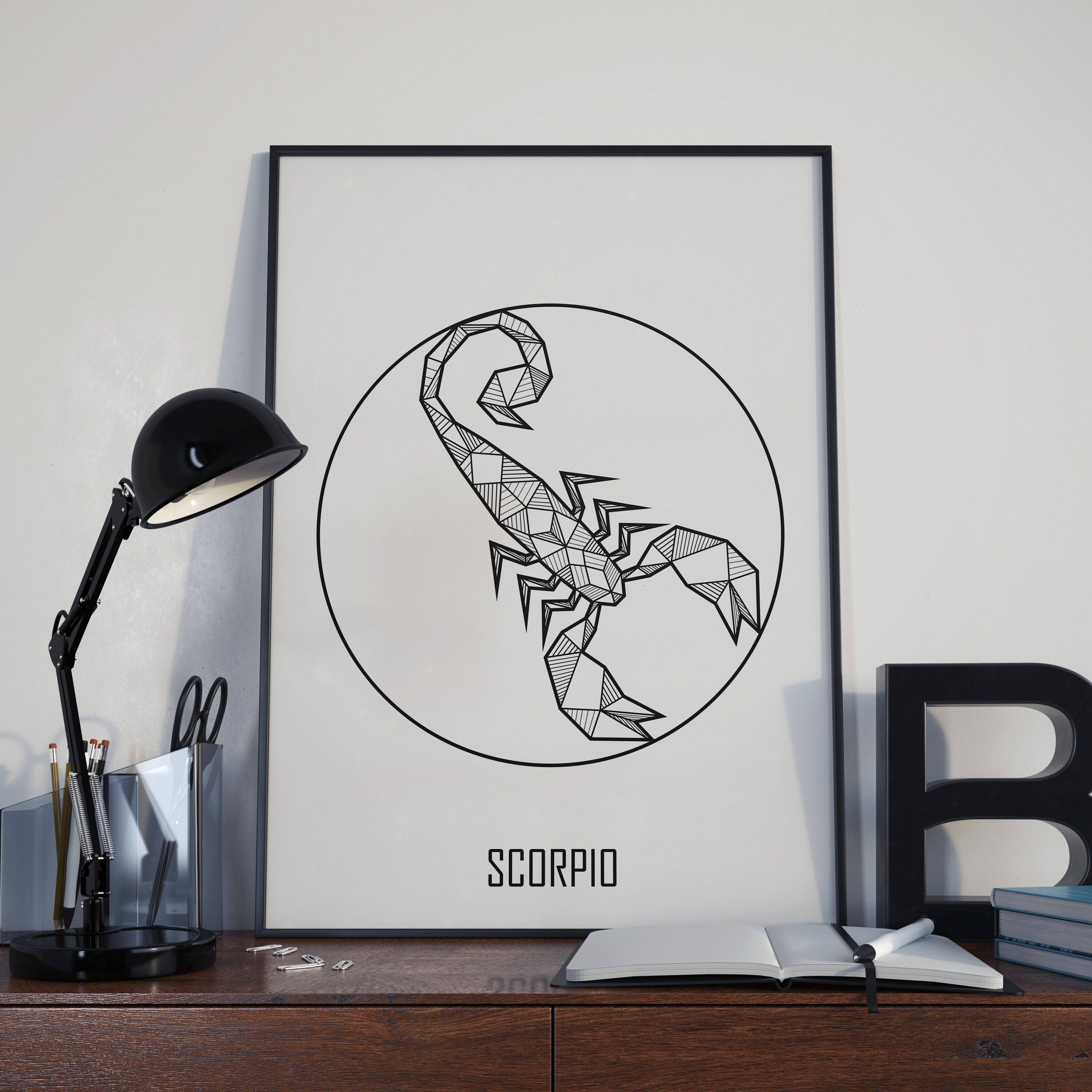 Scorpio Print Astrology Wall Art Scorpio Birthday Gift Etsy