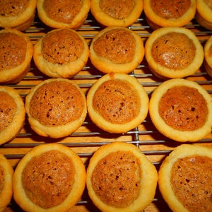 Pecan Tassies, 2 DOZEN, Homemade Tarts, Baked Goods, Homemade Pastries, Edible Gift, Holiday Gift, Birthday Gift, Nut Filled Tarts, Dessert
