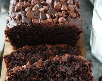 Chocolate Banana Bread, homemade bread, chocolate bread, baked goods, holiday Gift, Housewarming Gift, Dessert, Birthday Gift, Food gift