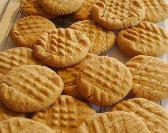 Homemade Peanut Butter Cookies, 2 Dozen, Fresh Baked