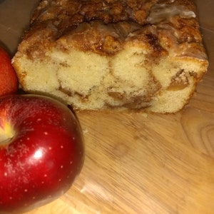 Apple Fritter Bread, Homemade Bread, Apple Fritter, Dessert Bread, Apple Bread, Holiday Dessert, Edible Gift, Baked Goods, Food Gift, Brunch image 5