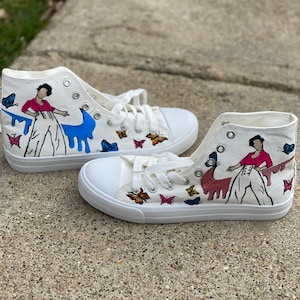 Custom painted converse high tops