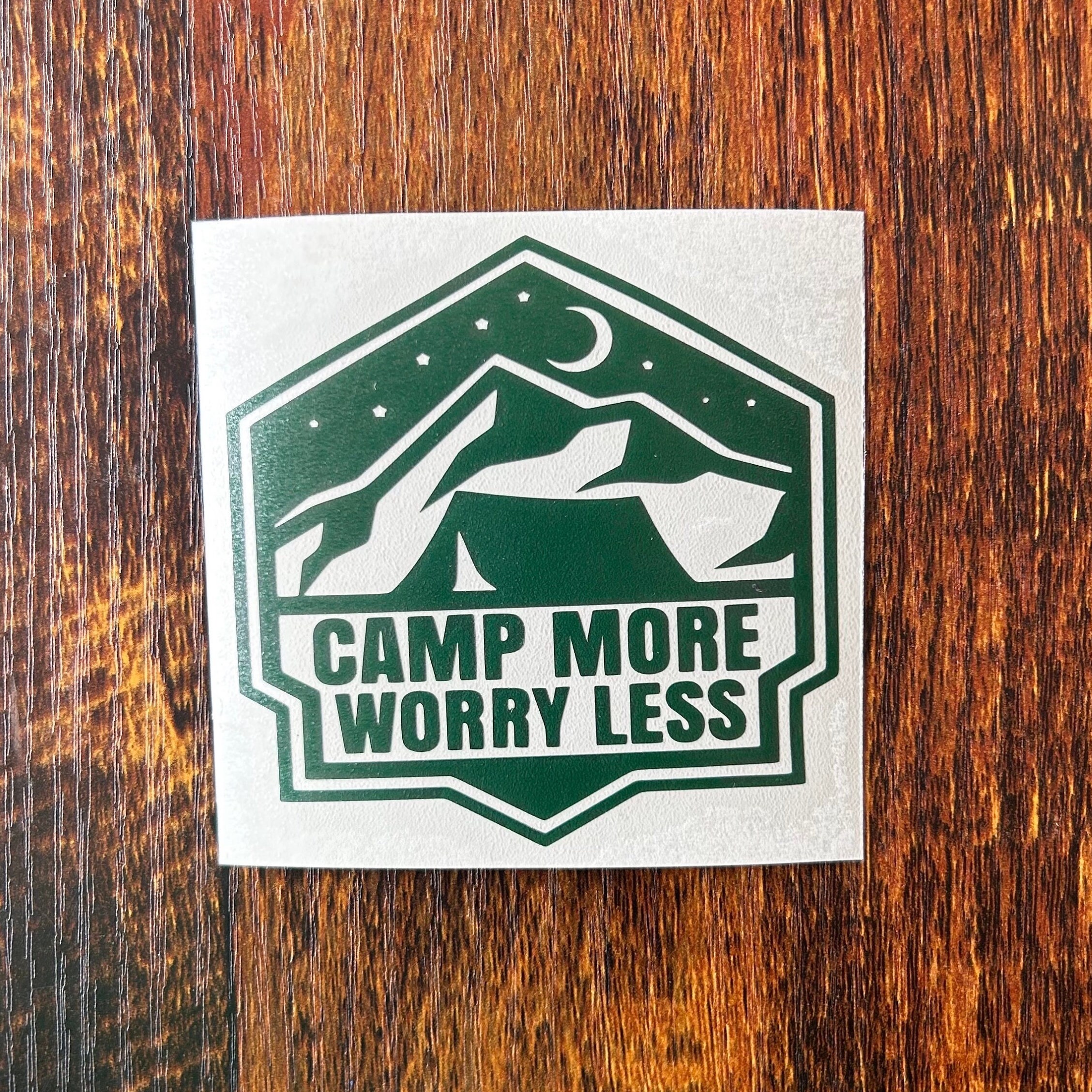 Camp More Worry Less Vinyl Decal - Etsy