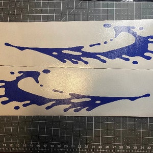 Mud Splash Set of 2 (L and R) Vinyl Decals