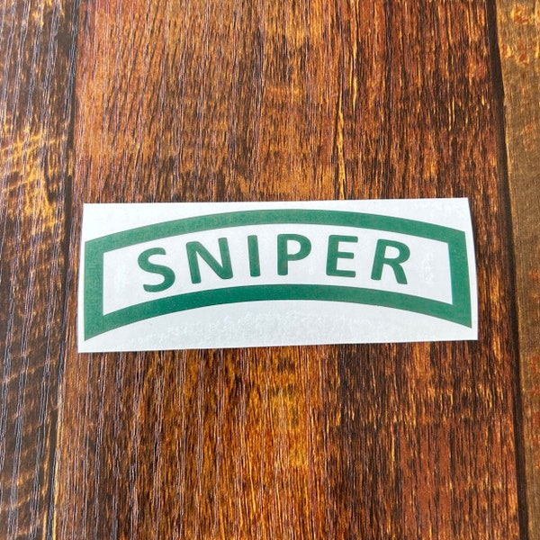 Sniper Tab / Military Veteran Vinyl Decal