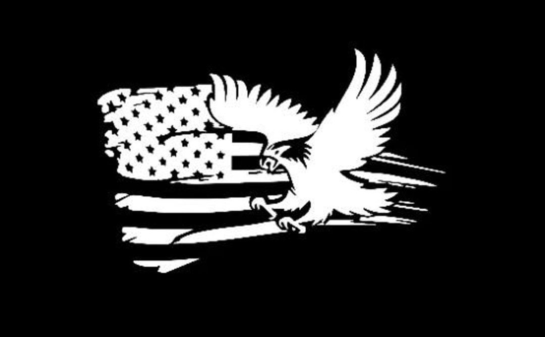 Washington State Distressed Flag Vinyl Decal - 5" Black & White State Pride Sticker For Cars & Laptops