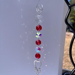 heart crystal suncatcher