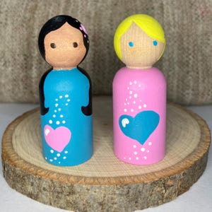 Best Friend Peg Doll Set with Hearts