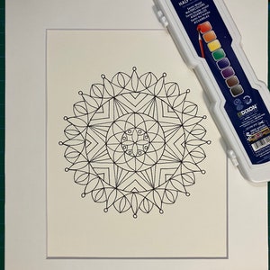 Mandala DIY Painting Kit – Watercolor Art Set with Brush & Mat | Paint Your Own Mandala #1