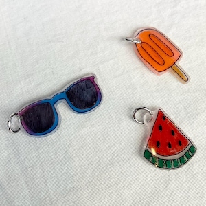 Handmade Charms Sunglasses Popsicle Watermelon Summer Trio