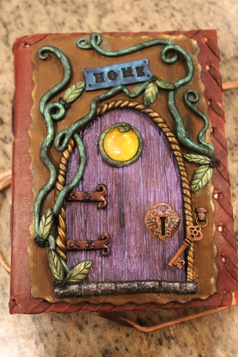 Fairy Door Cover journal, spellbook, memory book, travel book, photo album, diary, sketchbook, notebook, personalized, unique, gift image 2