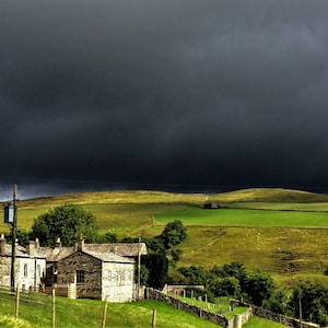 Stormy Yorkshire Dales Sky A6 Carte de vœux