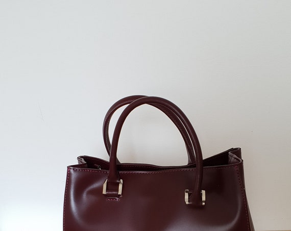 Smooth leather hand bag