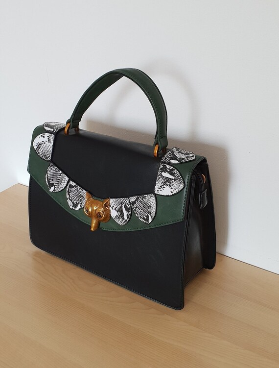 Snakeskin details bag