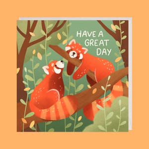 Red Panda Birthday Card, Cute Red Panda Card | Unique Birthday Card for Red Panda Lovers