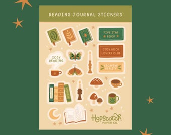 Forest Reading Journal Sticker Sheet: Journal Stickers for Book Lovers