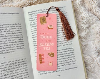 A Good Book and Sleepy Tea Bookmark