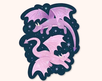 Dragons Vinyl Sparkly Sticker