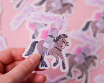 Warrior Queen Holographic Sticker | Feminist Fantasy Romance Decal