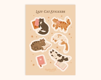 Lazy Cats Sticker Sheet