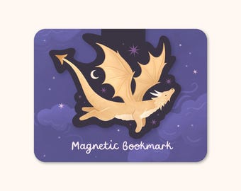 Gold Dragon Magnetic Bookmark