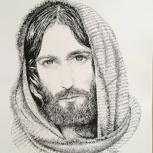 Fine Quality Print of Pen Drawing of Jesus of Nazareth