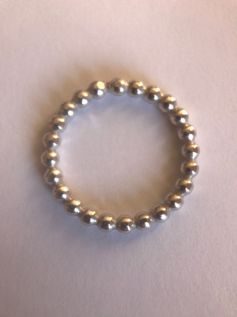 bubble ring Eternity Band Sterling Silver Ball Ring Medium Thickness Stacking Ring Beaded Ring Dot Ring Spherical Ring
