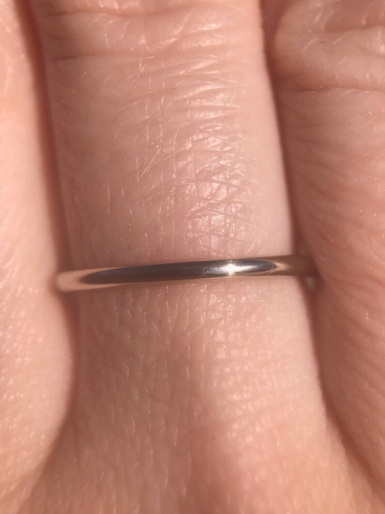 Engagement Ring Wedding Band 14k White Gold Band Thumb Ring Simple Ring Stackable Ring Traditional Band Anniversary Band Plain Band