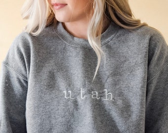 Home Embroidered Crewneck Sweatshirt