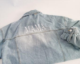 Aanpasbare geborduurde jeansjas