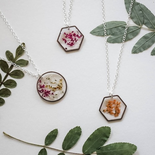 Birth Flower Jewelry Birth Flower Necklace Birth Month Etsy