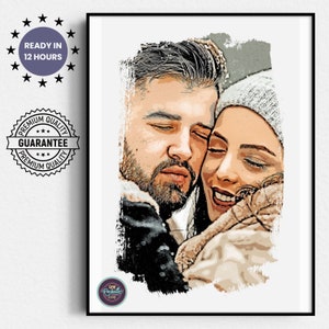 Custom Cartoon Portait From Photo | Cartoon Family Portrait | Cartoon Pet Portrait | Couple Cartoon Portrait