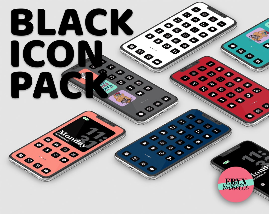 Black and White App Icons Aesthetic App Covers Ios 17 Home Screen