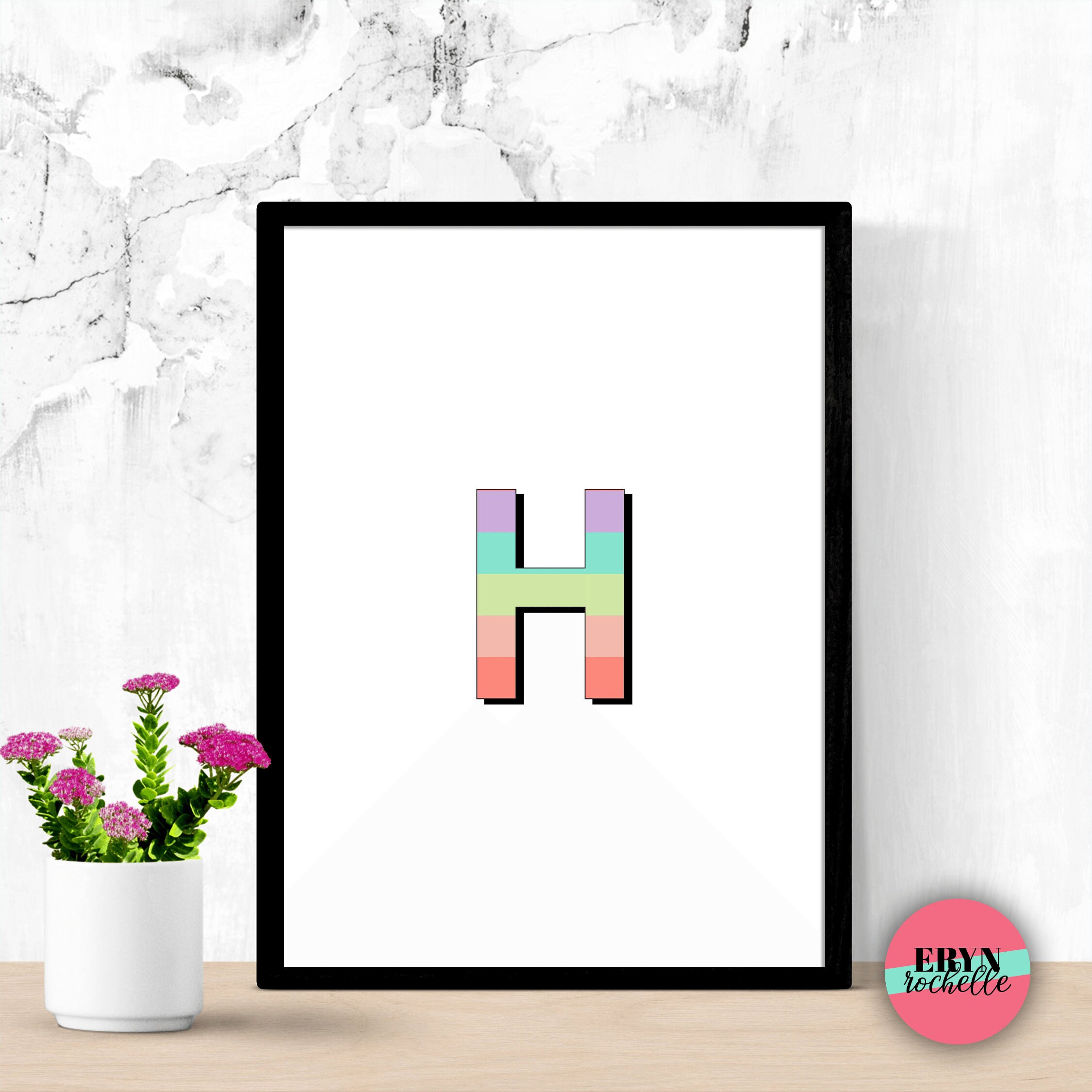 Printable Alphabet Poster Alphabet Print Alphabet Wall Art | Etsy