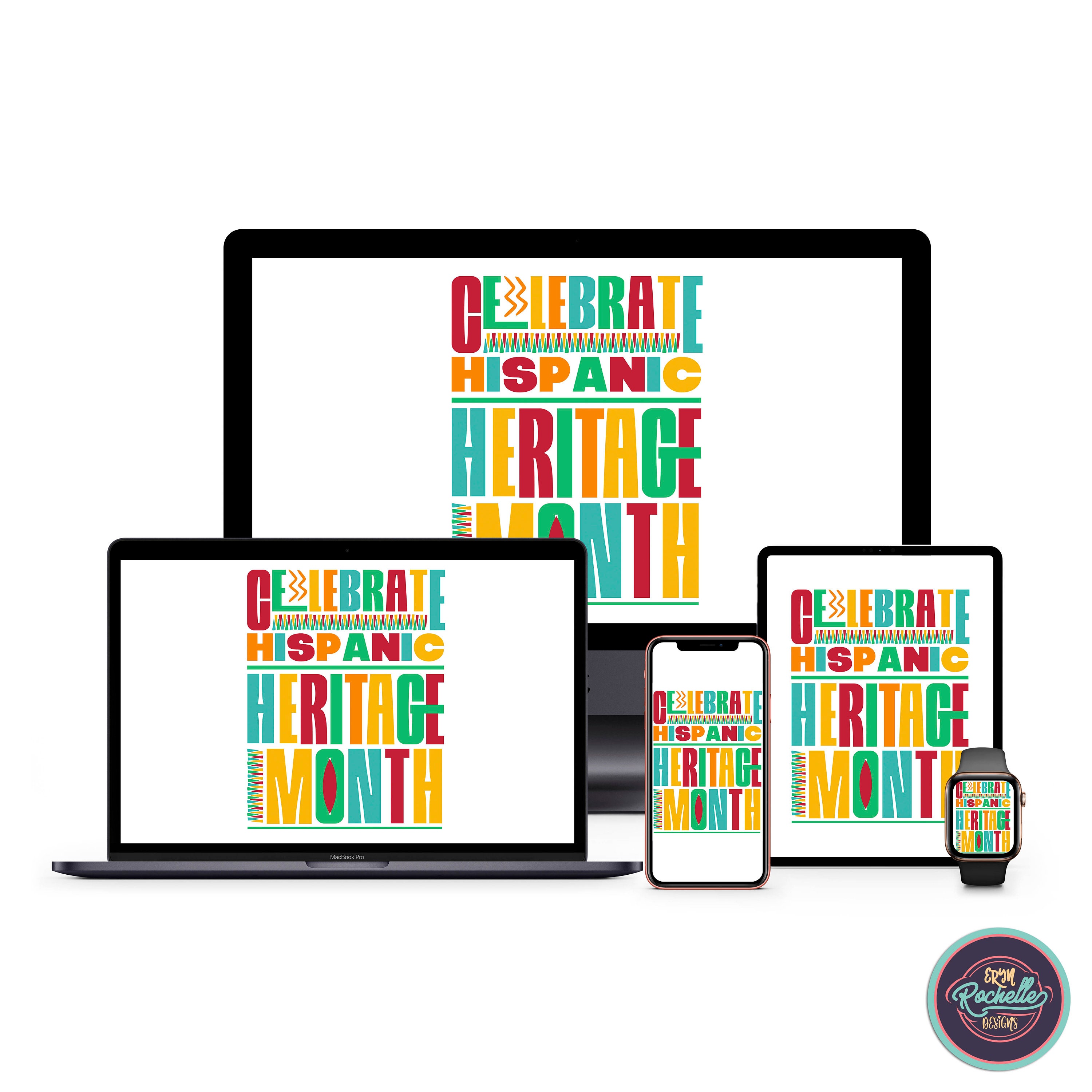 Celebrate Hispanic Heritage Month Poster White, Hispanic Heritage Month ...