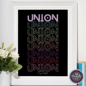 Union Gradient - Labor Union Political Poster, Printable Wall Art, Digital Download Poster