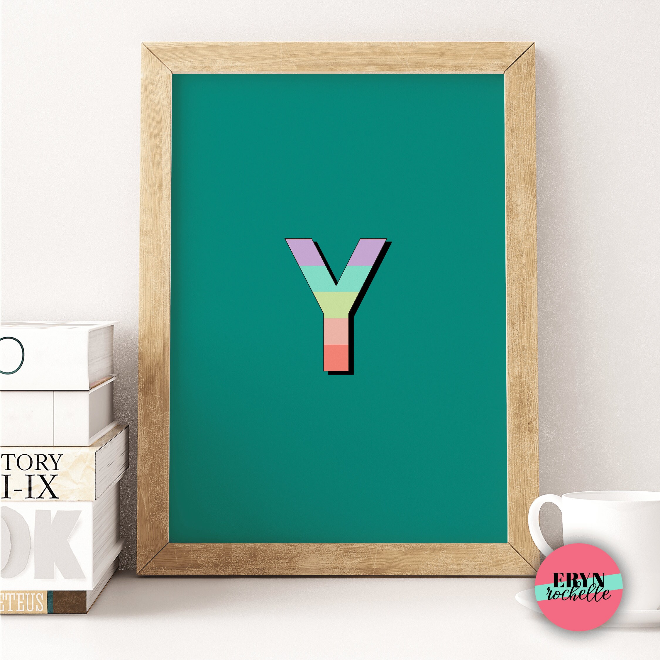 Printable Alphabet Poster Alphabet Print Alphabet Wall Art Etsy