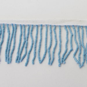 Turquoise Beaded Fringe by the Yard