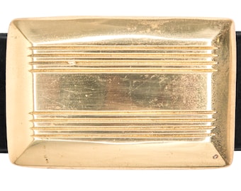 Gold Plate Belt Buckle with Glossy Finish