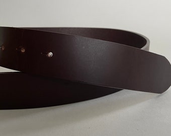 Italian leather chocolate belt strap