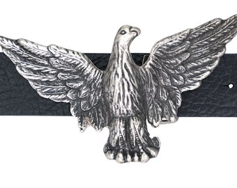 Flying Eagle Belt Buckle Old Silver Italian Belt Buckle