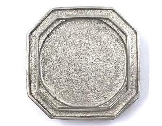 Octagonal Silver Belt Buckle With Space for Leather/stone Octagonal Silver Belt Buckle With Space for Leather/stone