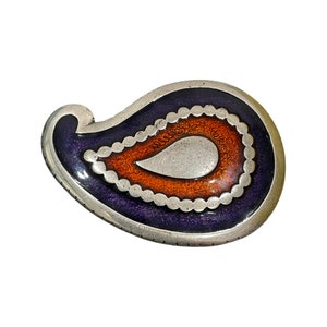 Blue red and silver Italian buckle