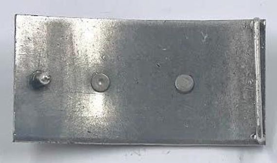 Old Silver Rectangular Belt Buckle with art deco … - image 2
