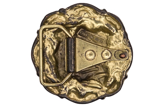 Vintage Gold Belt Buckle Made in Italy: Mandela With  display picture 3