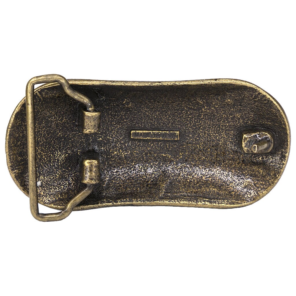 Made in USA: Domed Old Brass Buckle - Etsy