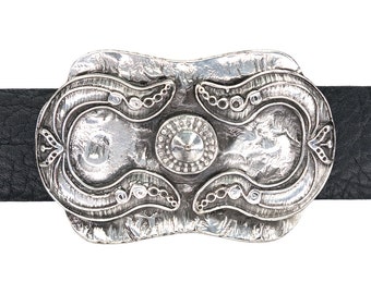 Silver Tarnish Belt Buckle Made in Italy