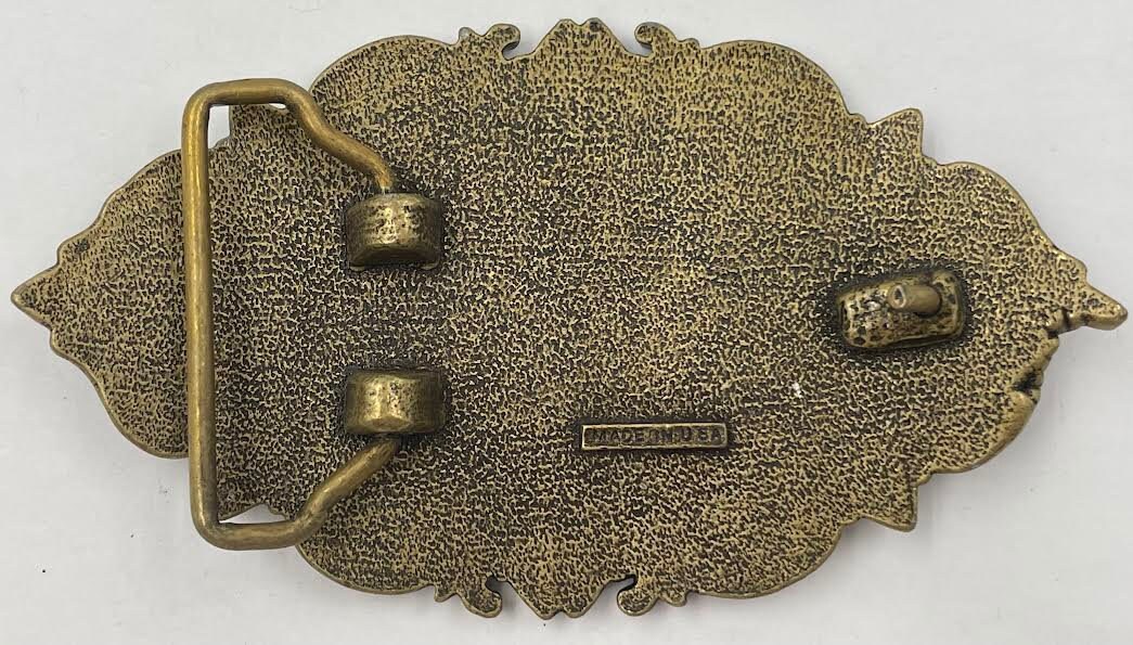 Vintage Dull BRASS Color Metal Accordian Style Belt Crystals Intricate Detail M VINTAGE 80s WIDE Metal Statement Belt - Brutalist Inspired  main image 4