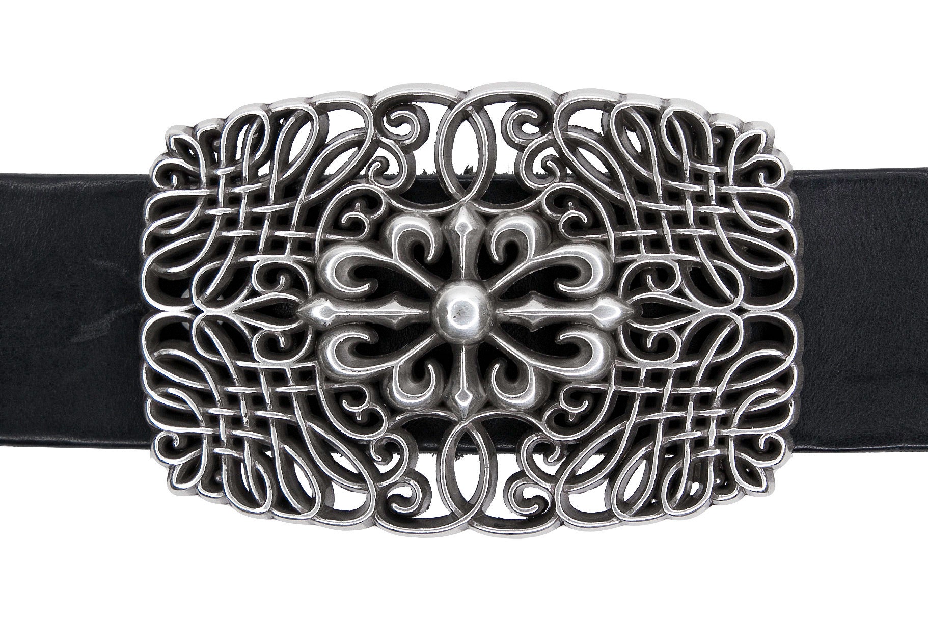 Celtic Cross Belt Buckle Old Silver Filigree Belt Buckle - Etsy