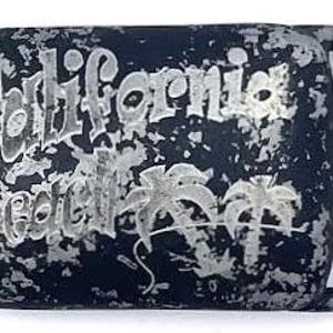 vintage &quot;California&quot; buckle with text and palm trees